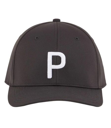 Mens Embroidered Logo Thermal Golf Cap Black White Puma