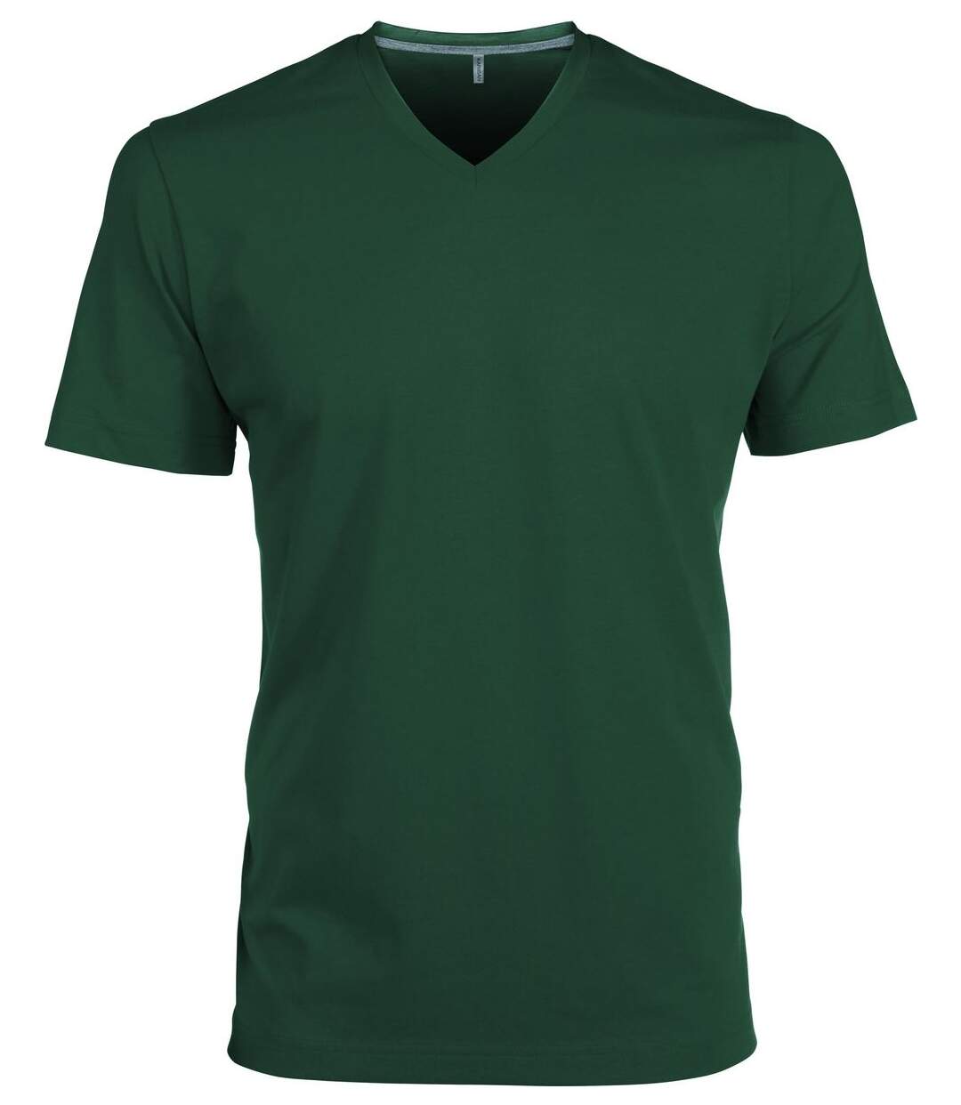 T-shirt manches courtes col V - K357 - vert forêt - homme
