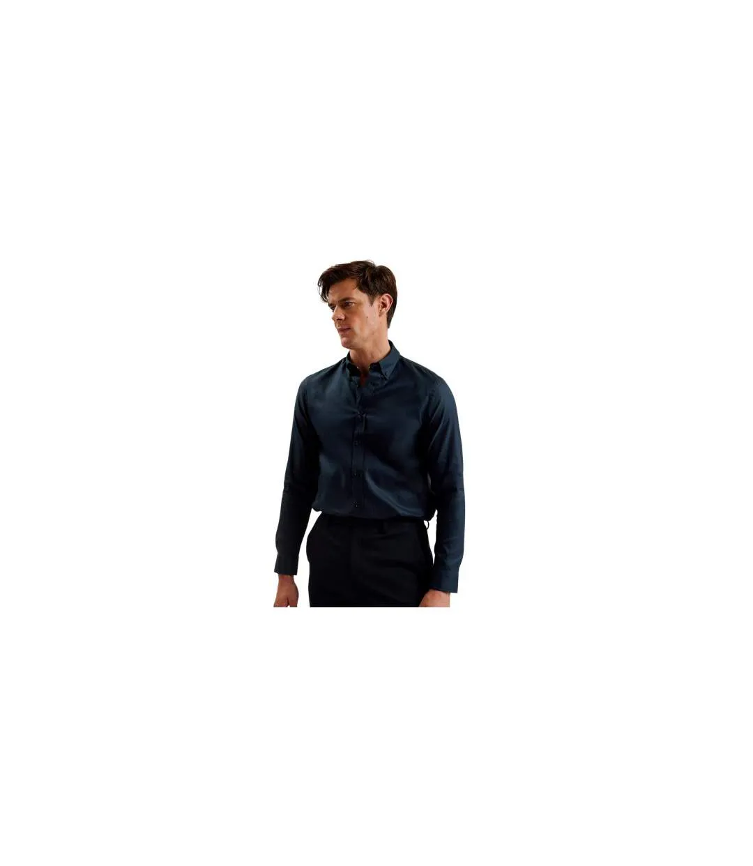 Mens Allardo Oxford Shirt Navy Ted Baker-1