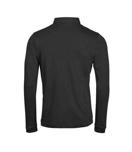 Polo Manches Longues Homme Noir Tee Jays