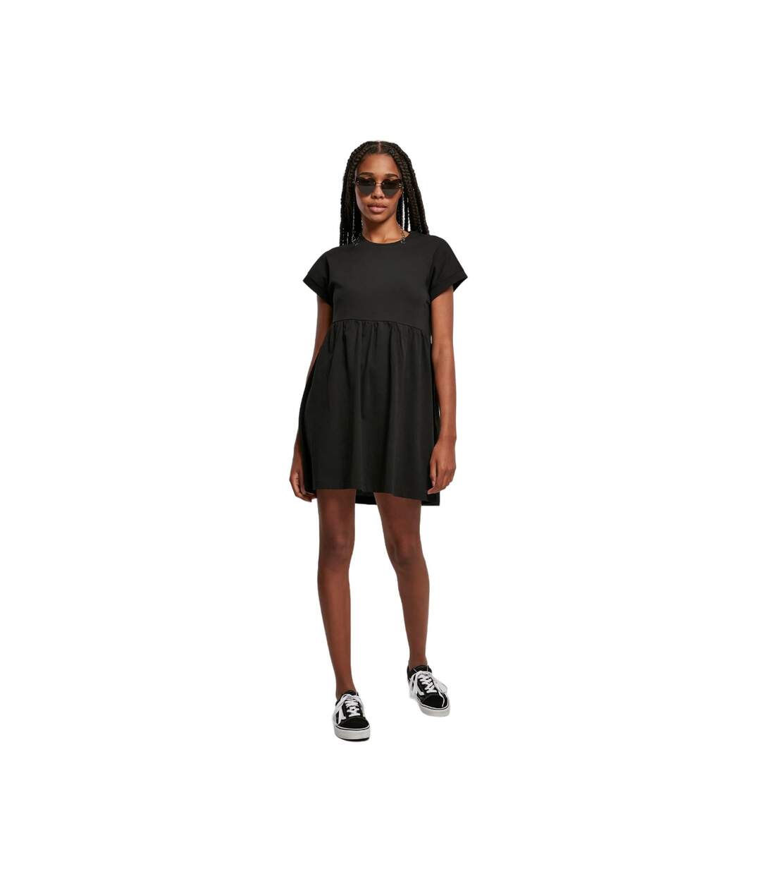 Robe T-shirt Empire Valance Femme Noir Urban Classics-1