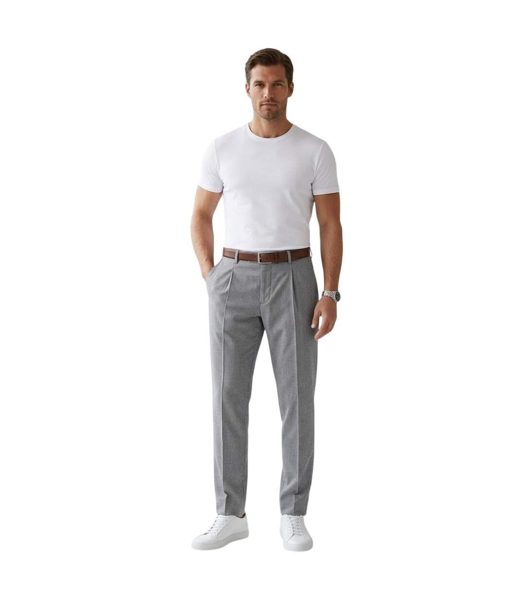Mens Kaito1 Slim Trousers Dark Blue Boss-4