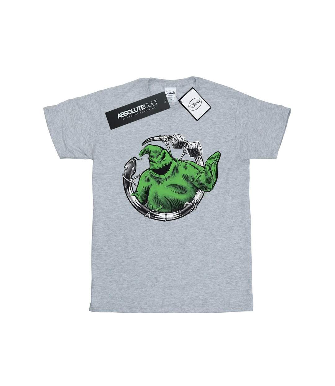 Disney Womens/Ladies Nightmare Before Christmas Roll The Dice Cotton Boyfriend T-Shirt (Gris sportif) - UTBI41587-1