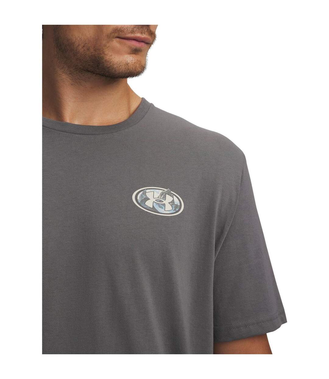 Mens Mountain T-shirt Green White Under Armour-3