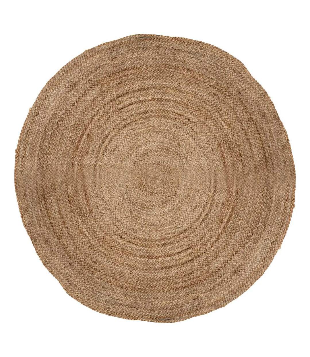 Tapis Déco Rond en Jute Bulo 120cm Beige-1