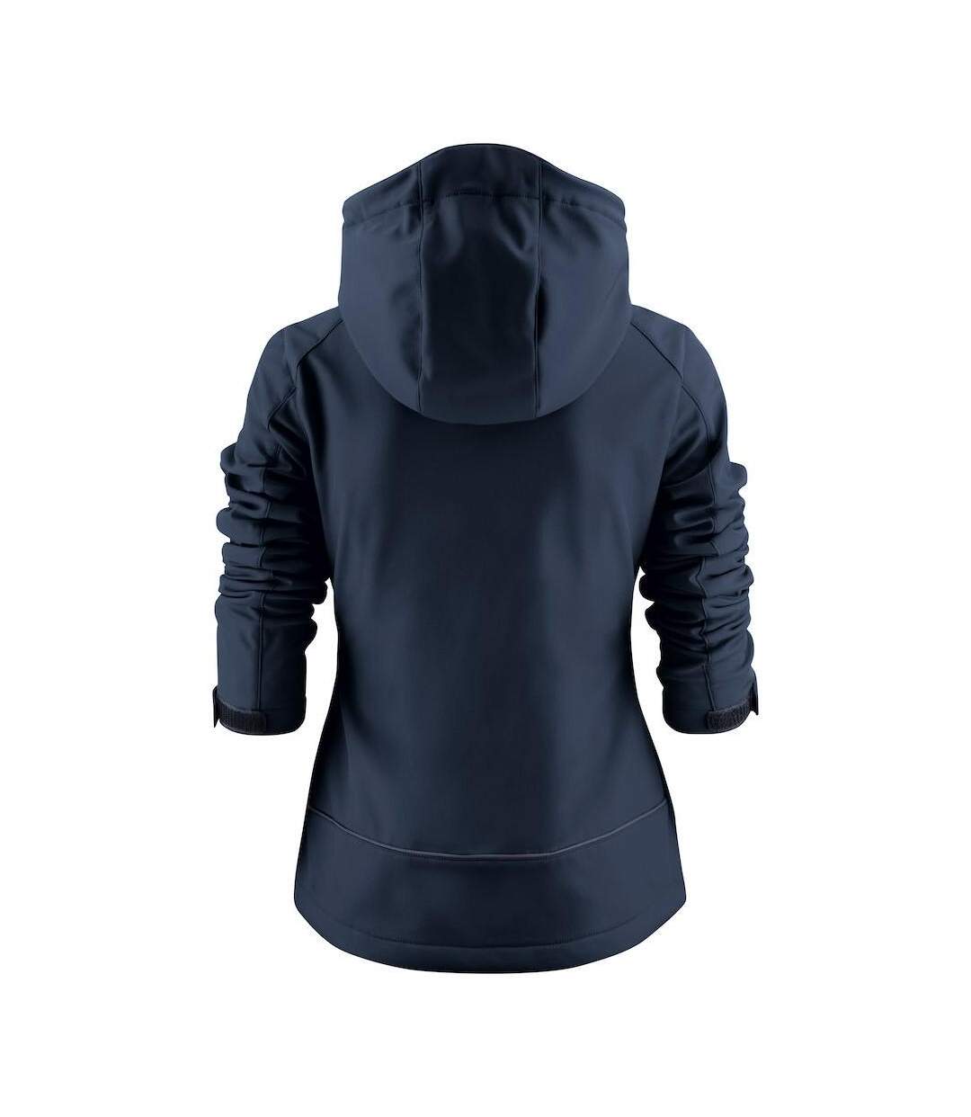 Womens/ladies Karting Soft Shell Jacket Navy Printer-2