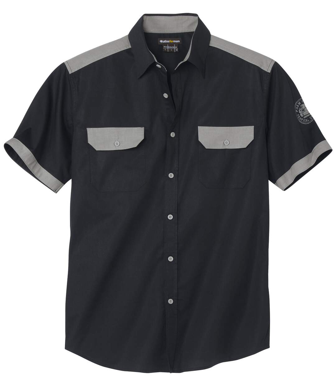 Men's Black Poplin Shirt-3