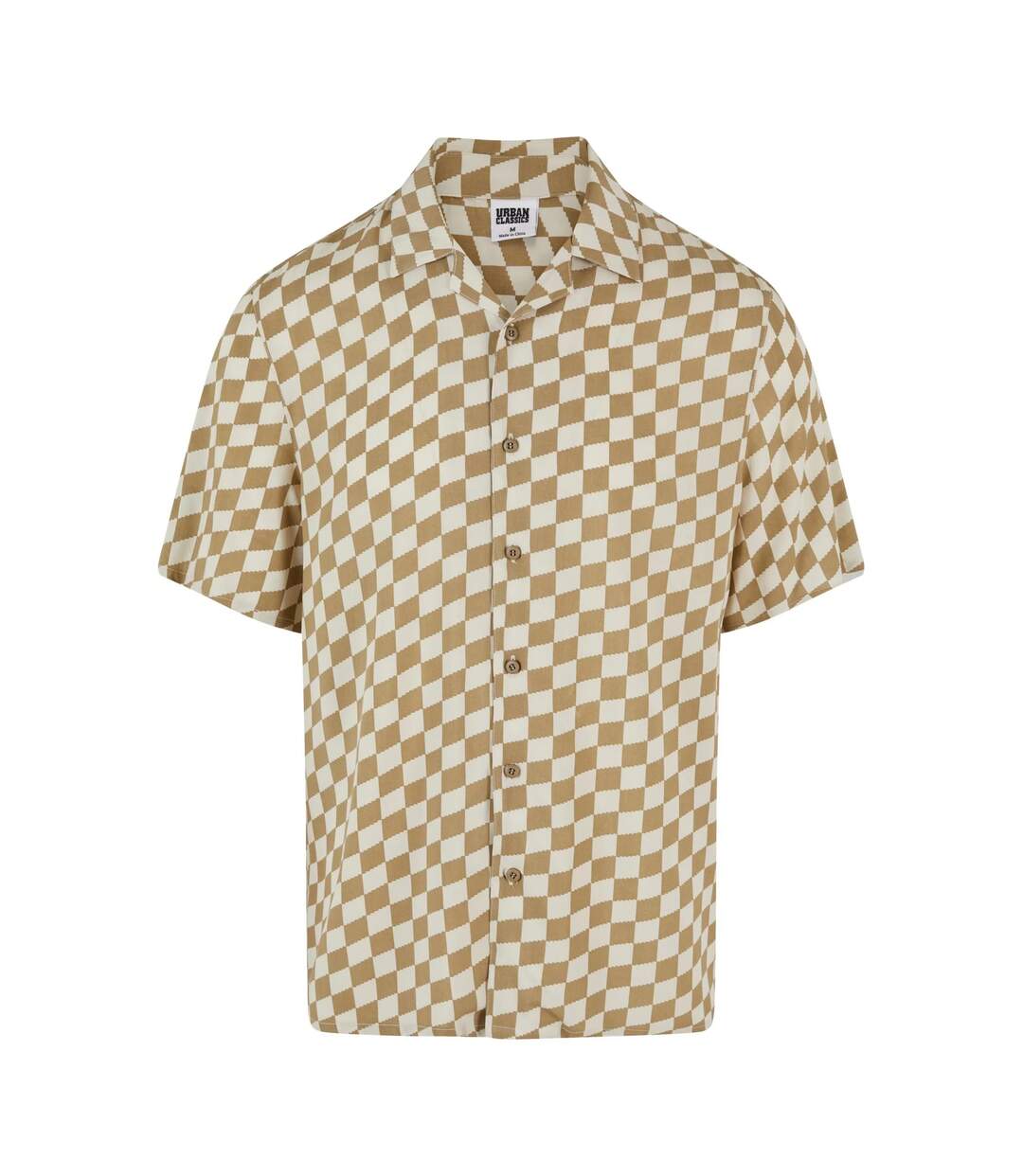 Chemise Motif/style À Carreaux Homme Kaki Urban Classics-1
