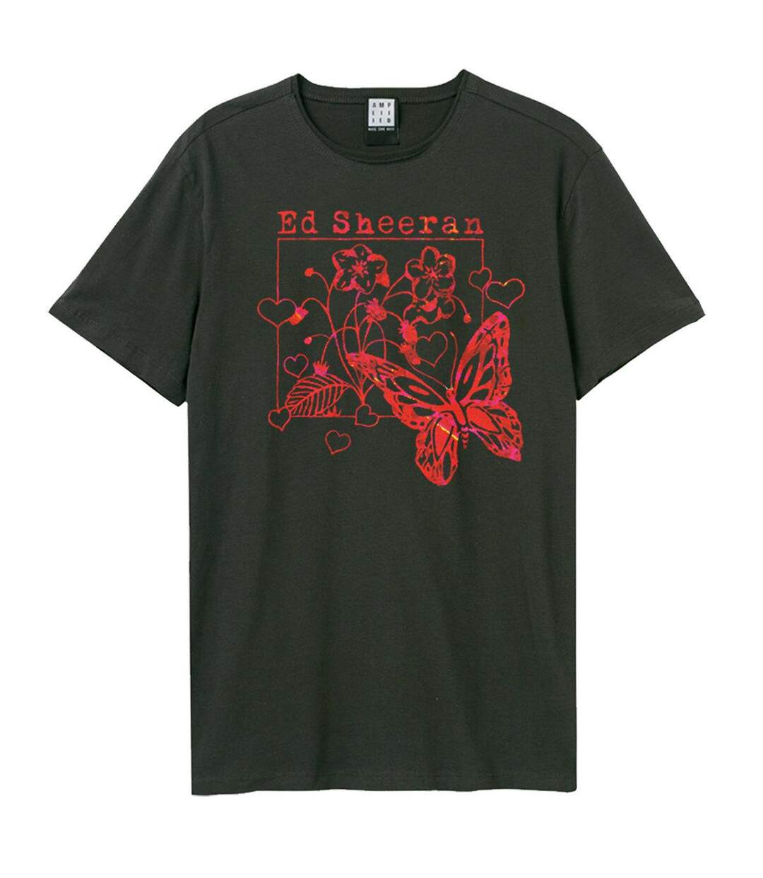 T-shirt Line Art Butterfly Adulte Charbon Amplified-1