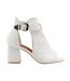 Womens/ladies lisa open toe block heel high heels white Where´s That From