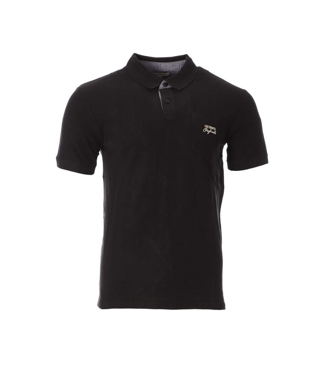 Polo Noir Homme Lee Cooper Opan - S