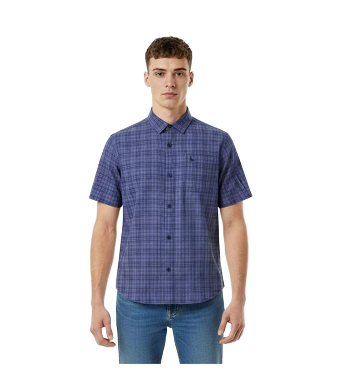 Mens Checked Pocket Shirt Indigo Jack Wills-4