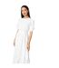 Robe mi-longue femme blanc cassé Principles