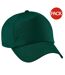 Beechfield Unisex Plain Original 5 Panel Baseball Cap (Pack of 2) (Bottle Green) - UTRW6698-1