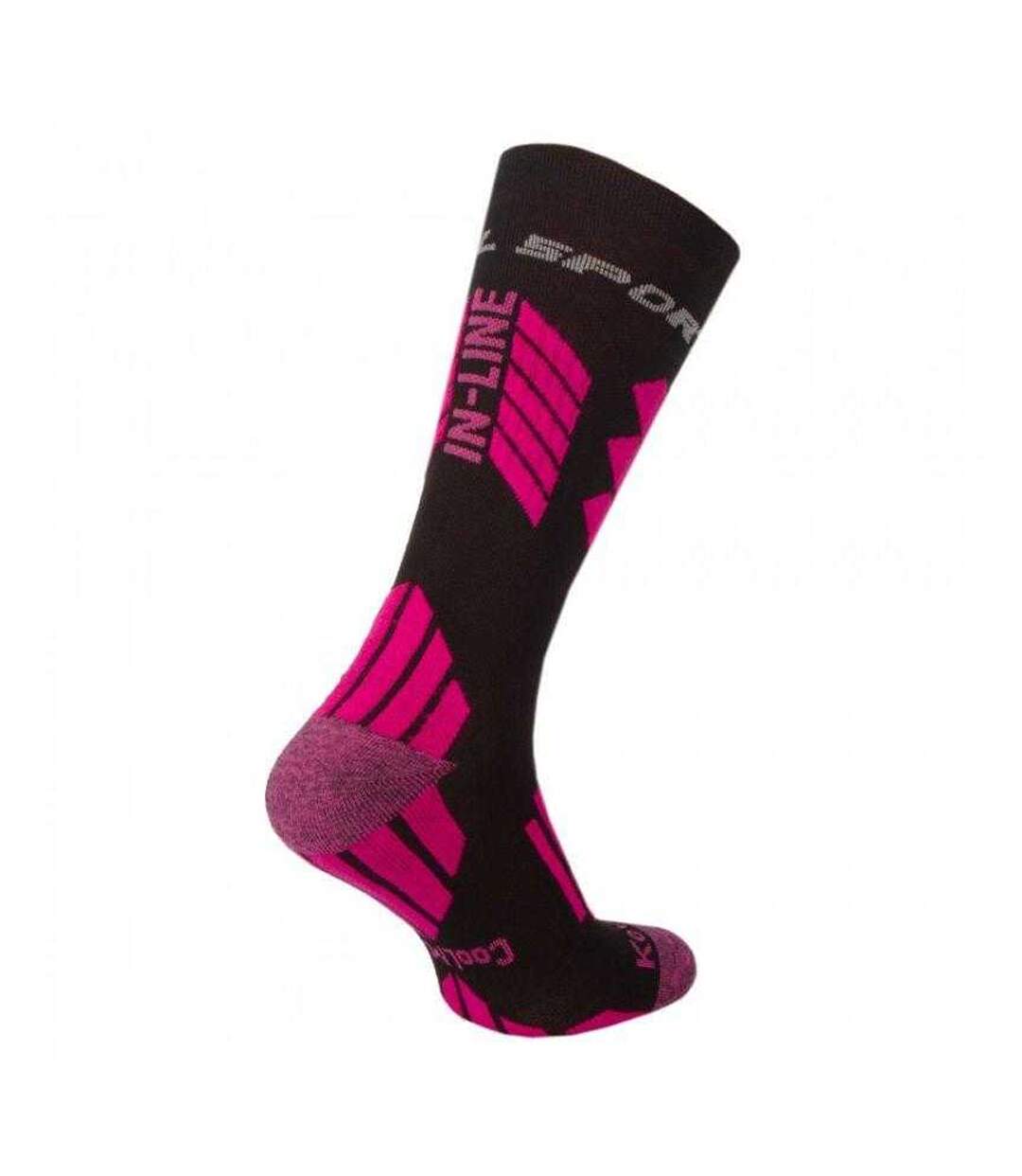 Chaussettes In-line Adulte Noir Rouge Rose Sportrebel-2
