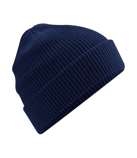 Bonnet En Coton Biologique Gaufré Bleu Marine Beechfield