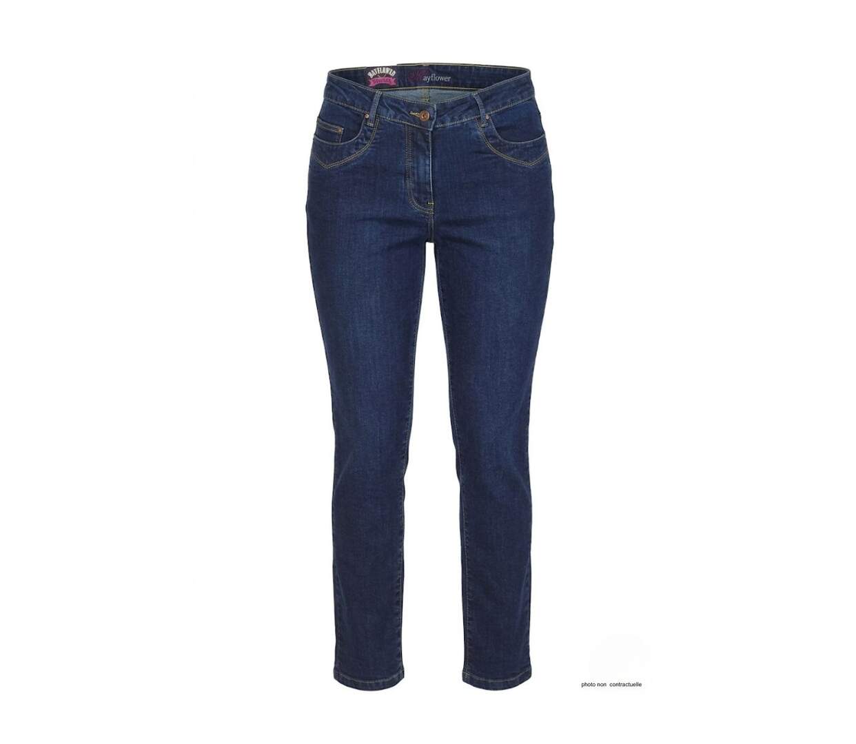 Jean Femme Tissu Stretch Audrey1 Coupe Droite Ajustée (Mayflower)-2