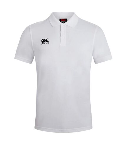 Canterbury Mens Waimak Short Sleeve Pique Polo Shirt (White) - UTPC2463