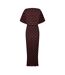 Womens/ladies Tilly Plisse Mini Dress Brown Never Fully Dressed-1