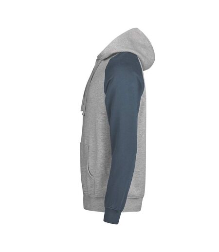 Mens Two Tone Hoodie Heather Grey Ink Tee Jays