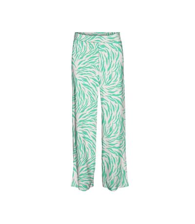 Pantalon Fluide Vert/Jaune/Rose à Motifs Femme Vero Moda Easy Joy - L