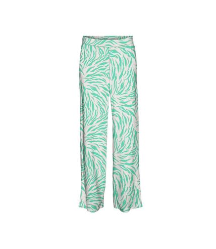 Pantalon Fluide Vert/Jaune/Rose à Motifs Femme Vero Moda Easy Joy - L