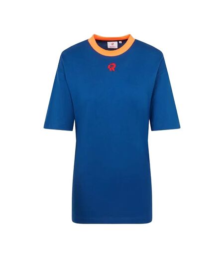 Womens/ladies Elektra Oversized T-shirt Navy Red Run
