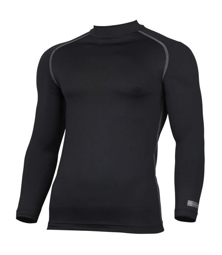 Rhino Mens Thermal Underwear Long Sleeve Base Layer Vest Top (Black) - UTRW1276