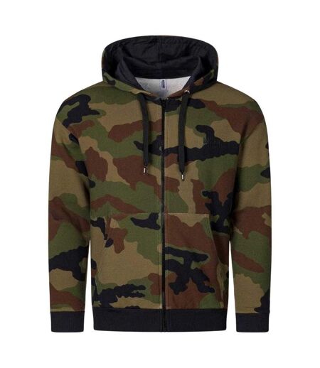 Veste À Capuche Motif/style Camouflage Homme Vert Moschino