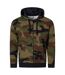 Veste À Capuche Motif/style Camouflage Homme Vert Moschino-1