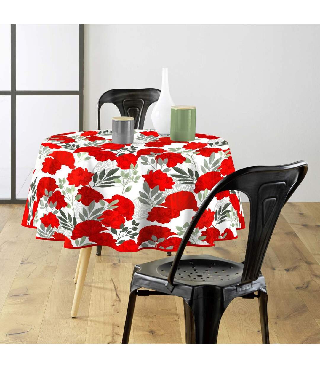 Nappe Ronde Occitanie 160cm Rouge-4