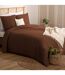 Parure de Lit 3 Pièces Flora 240x220cm Marron-1