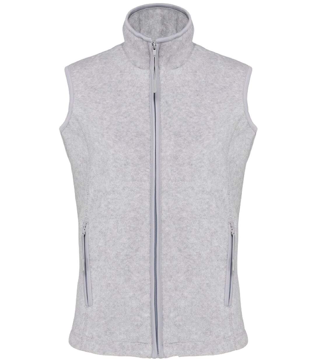 Gilet sans manches micro polaire femme - K906 - blanc chiné ash