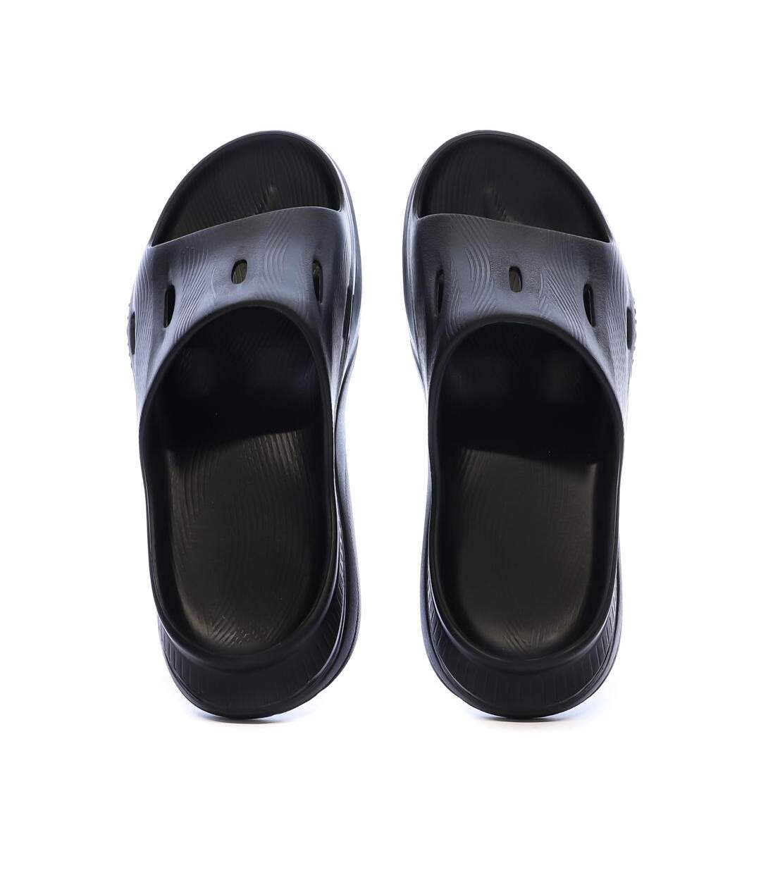 Claquettes noires homme hoka recovery-3