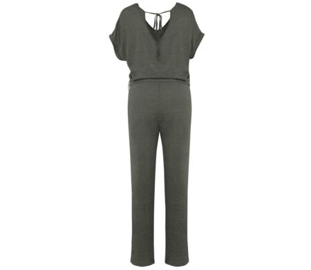 Chemise robe en lin - Femme - PATS5008 - vert kaki