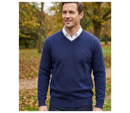 Pull col V avec laine PUL2004D