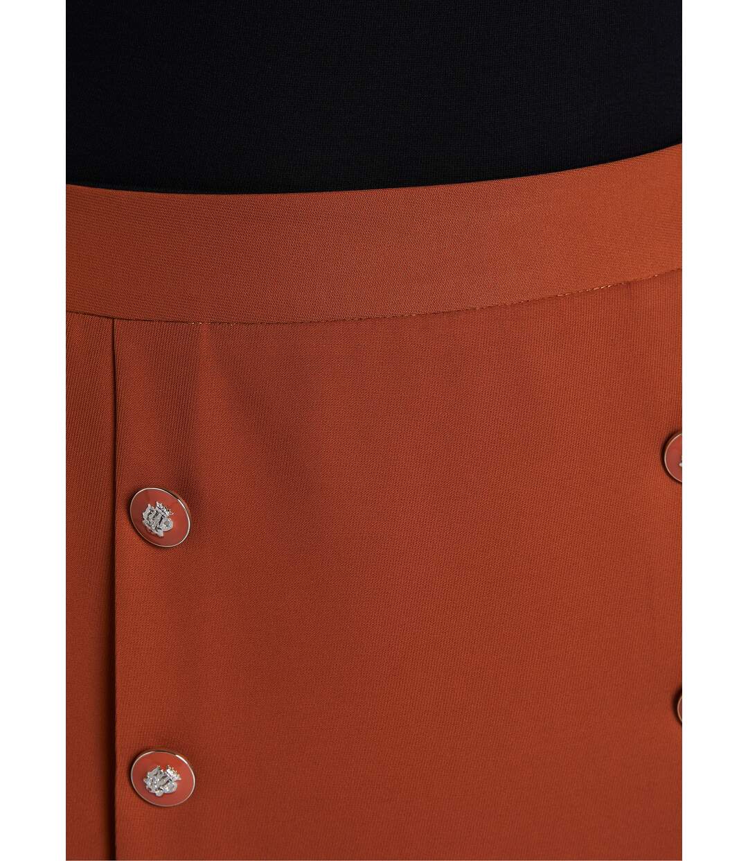 Jupe courte trapèze tissu extensible-5