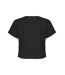 Womens/ladies Tonal Pose Amy Winehouse Crop T-shirt Charcoal Amplified-2