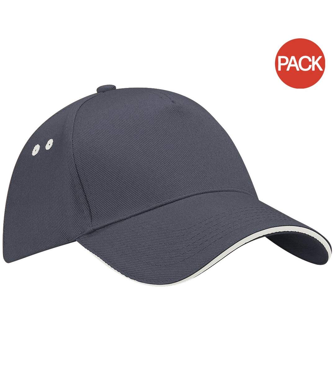 Lot de 2  Casquette adulte unisexe graphite/gris perle Beechfield-1