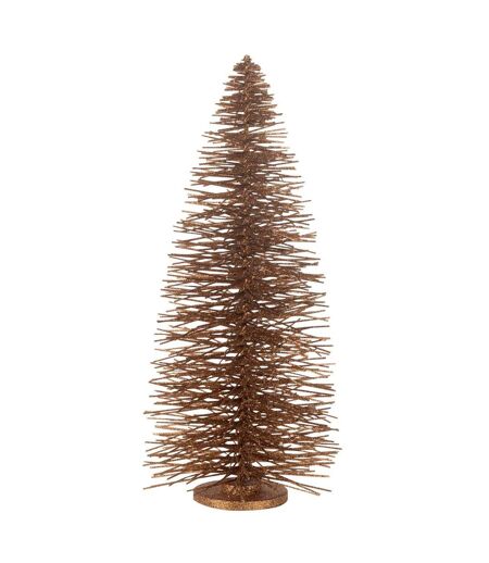Sapin de Noël Déco à Paillettes Copper 70cm Marron