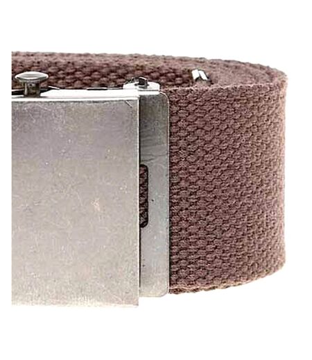 Duke Mens Kingsize Edward Plain Webbing Belt (Brown) - UTDC123
