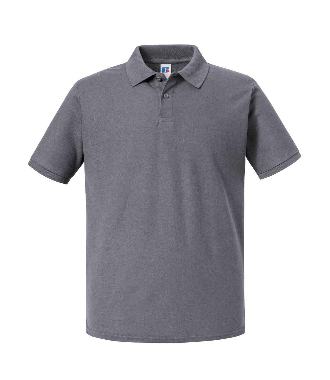 Mens Authentic Eco Polo Shirt Convoy Grey Russell-1