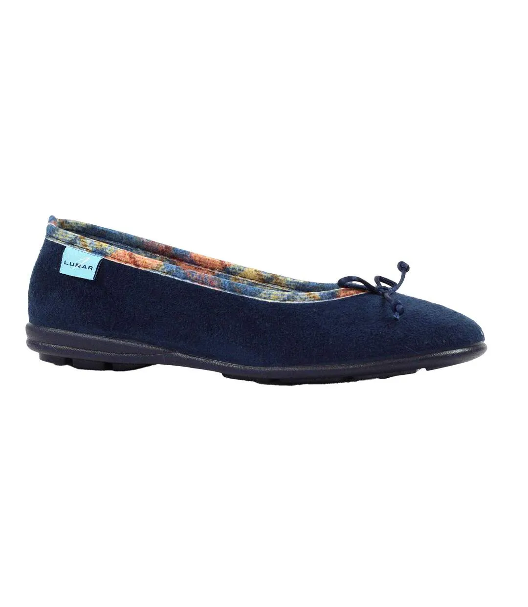 Chaussons Motif/style Nœud Femme Bleu Lunar-1
