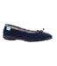 Chaussons Motif/style Nœud Femme Bleu Lunar-1