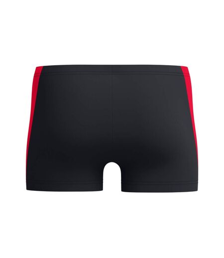 Mens Splice Solid Swim Shorts Black Red Speedo