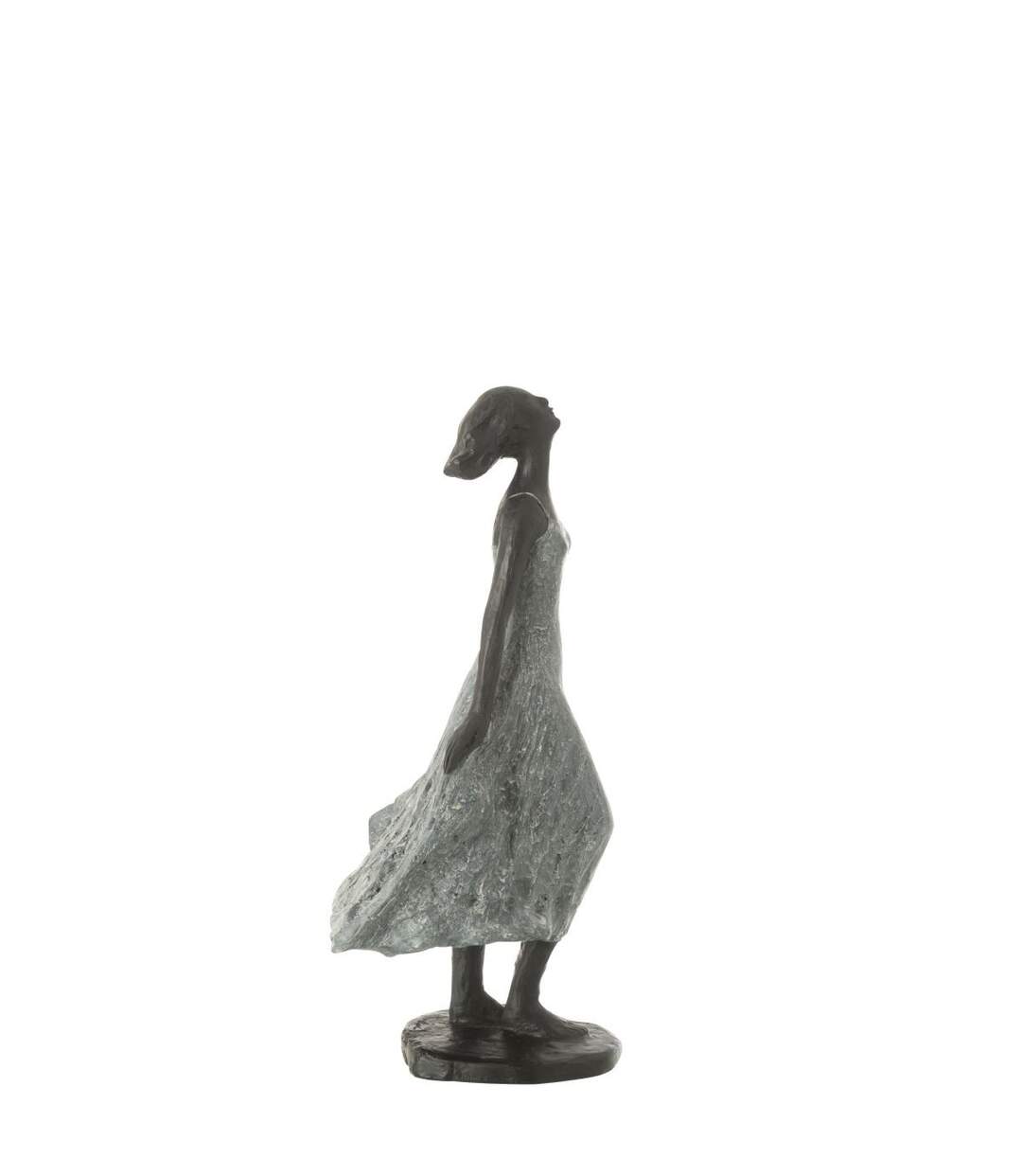 Statuette Fille en Résine Ciel 38cm Gris-3