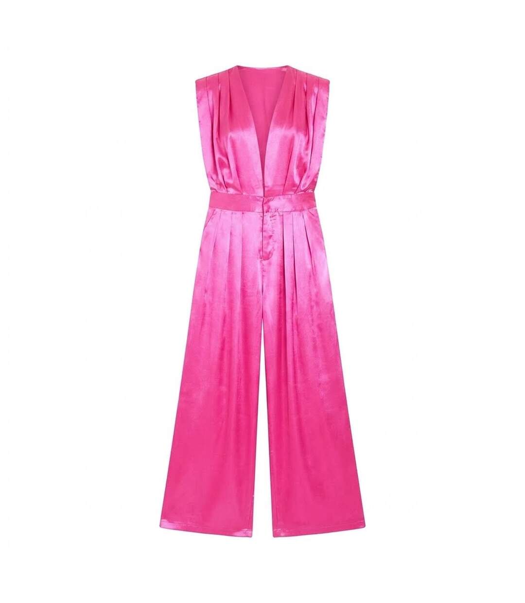 Combinaison Sans Manches Femme Rose Missy Empire-2