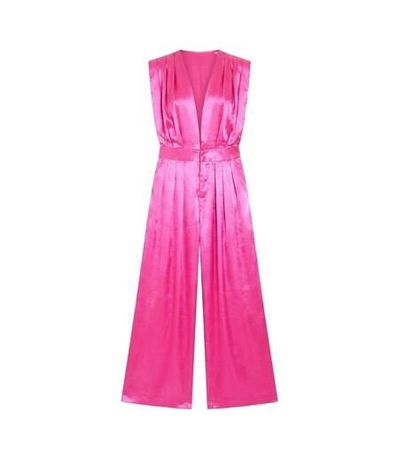 Combinaison Sans Manches Femme Rose Missy Empire