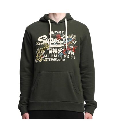 Sweat à capuche Kaki Homme Superdry Vintage Vl Narrative