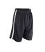 Mens Quick Dry Basketball Shorts Black White Spiro-1